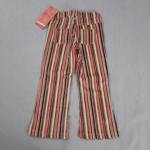 Deux par Deux Girls Outfit 5 Orange Pink Top Velour Stripe Pants Y2K 2000s Retro - Picture 6 of 16
